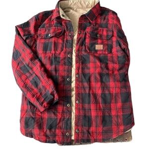 DC Men's Network Water Resistant Reversible Flannel Shirt Jacket Button